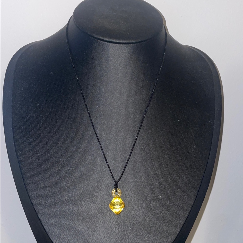 Radiant Yellow Gemstone Necklace